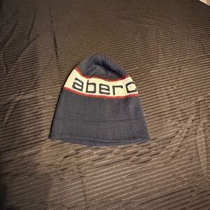 Abercrombie & Fitch Navy and Cream Kids Beanie